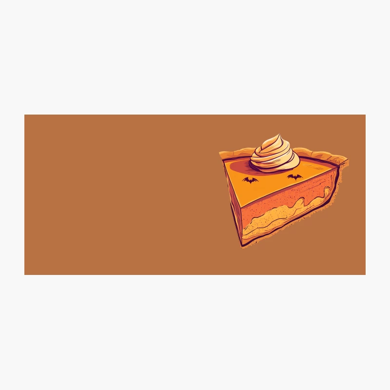 Spooky Halloween Pumpkin Pie Slice with Bats Coffee Mug