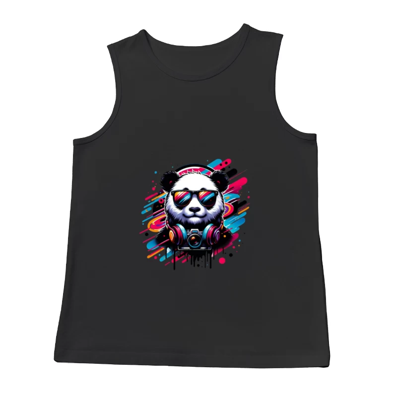 Cooler Panda mit Sonnenbrille und Kamera Herren Tanktops