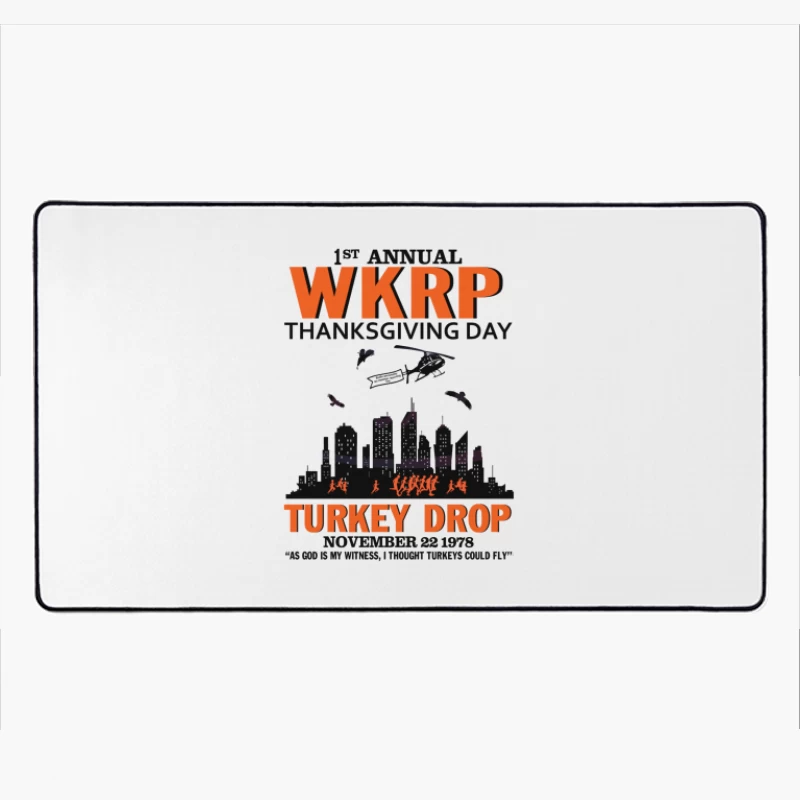 WKRP Turkey Drop Desk Mat
