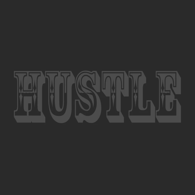 Bold Typography Design of the Word "Hustle" Baseball Cap