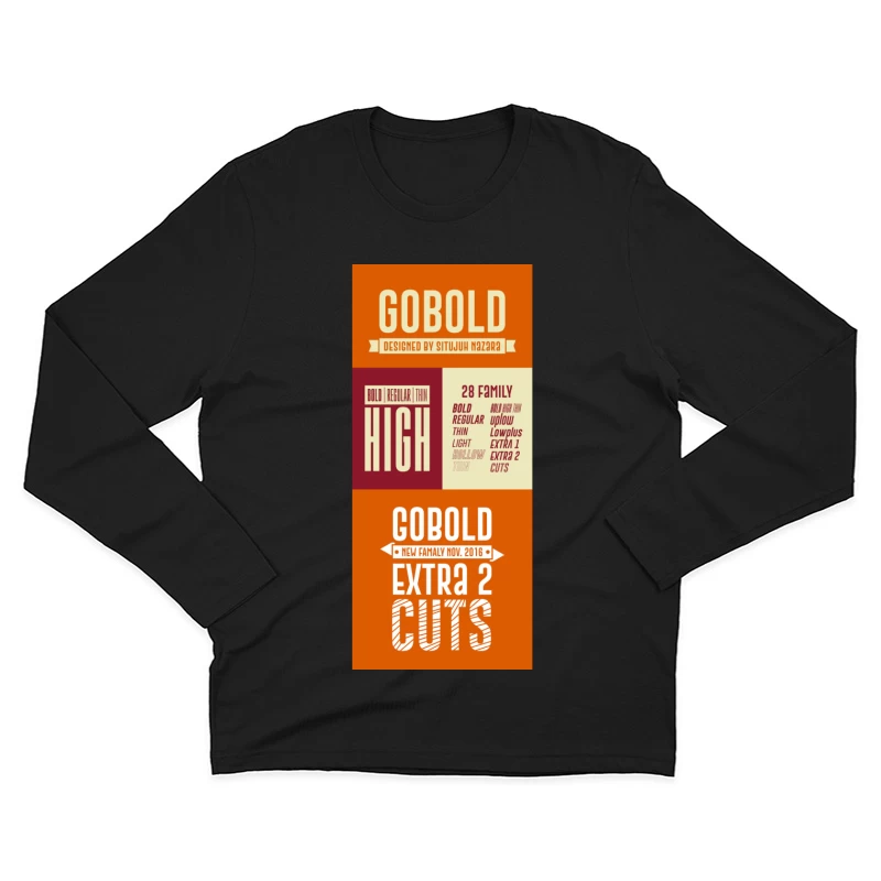 Typographie rétro GoBold Homme Manches Longues T-Shirt