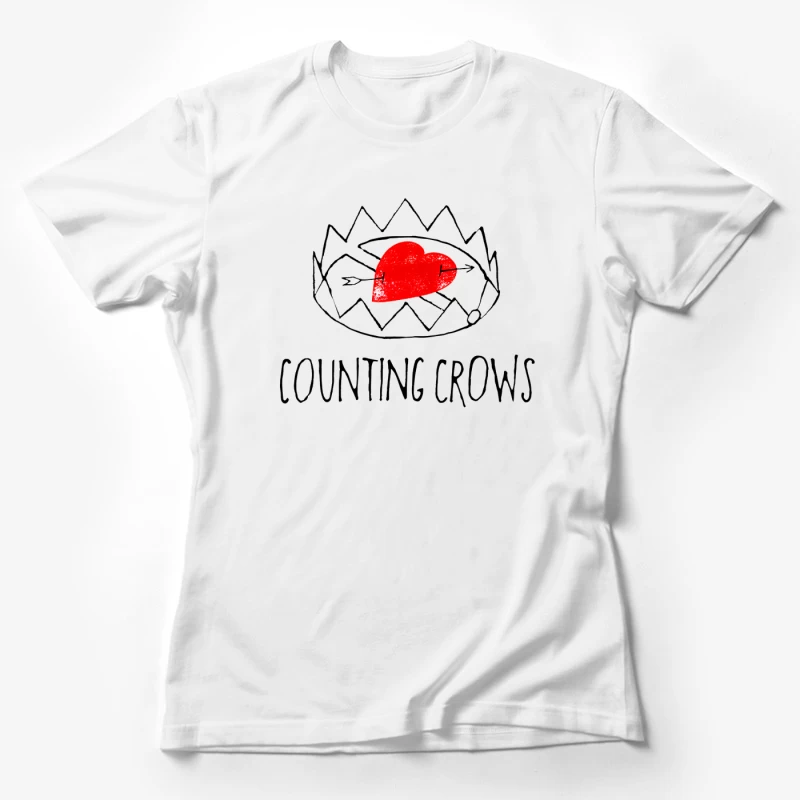 Counting Crows White Love Trap Female T-Shirt