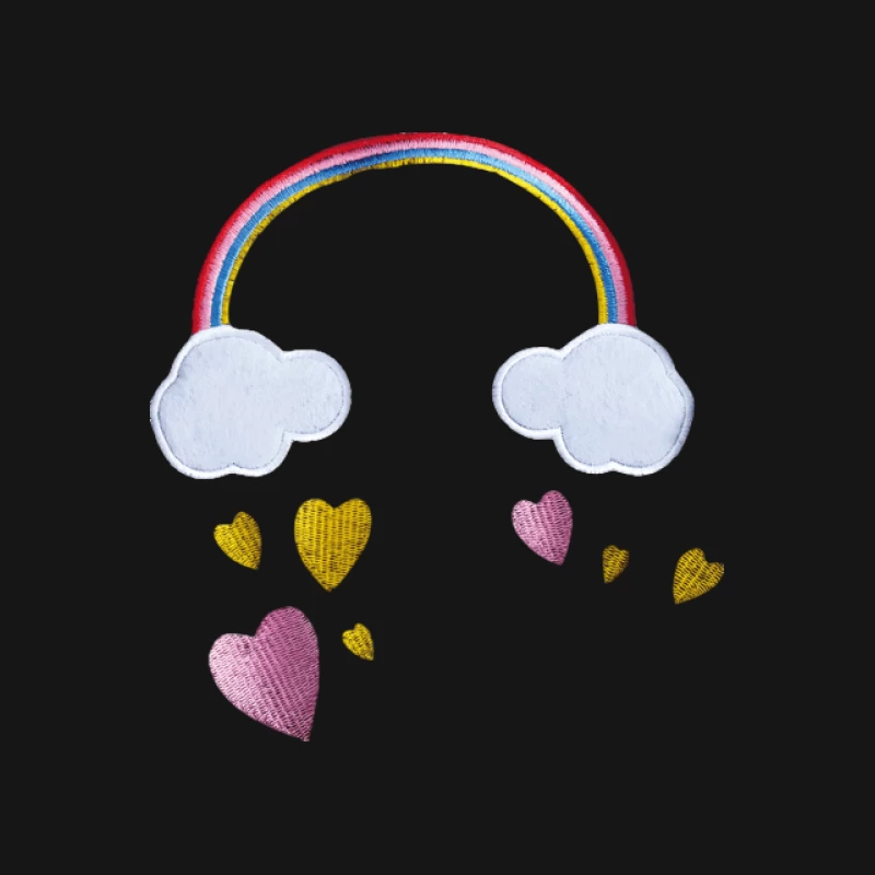 Regenbogen und Herzen Herren T-Shirt