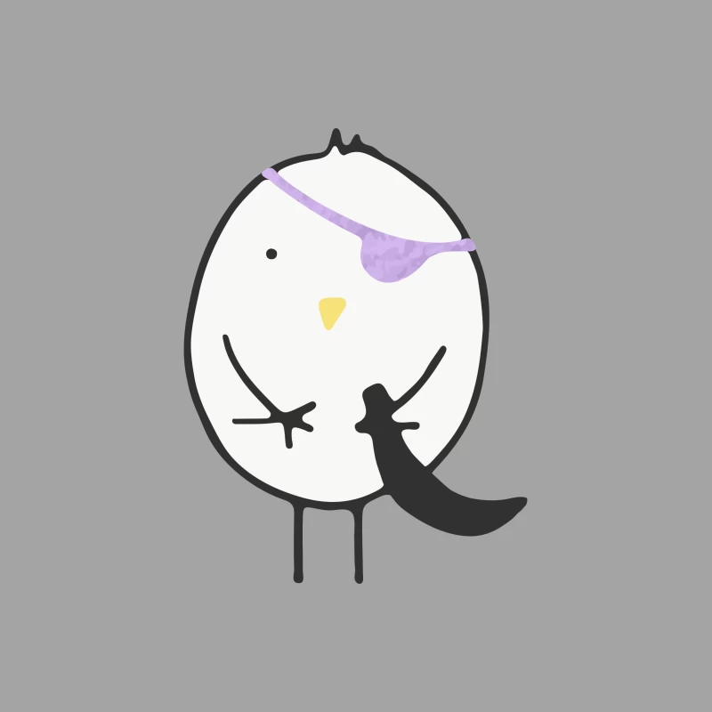 Oiseau pirate avec cache-œil Femme T-Shirt
