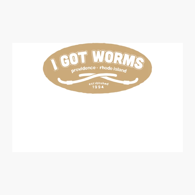 Vintage Oval Logo for "I Got Worms" Business in Providence, Rhode Island Travel Mug