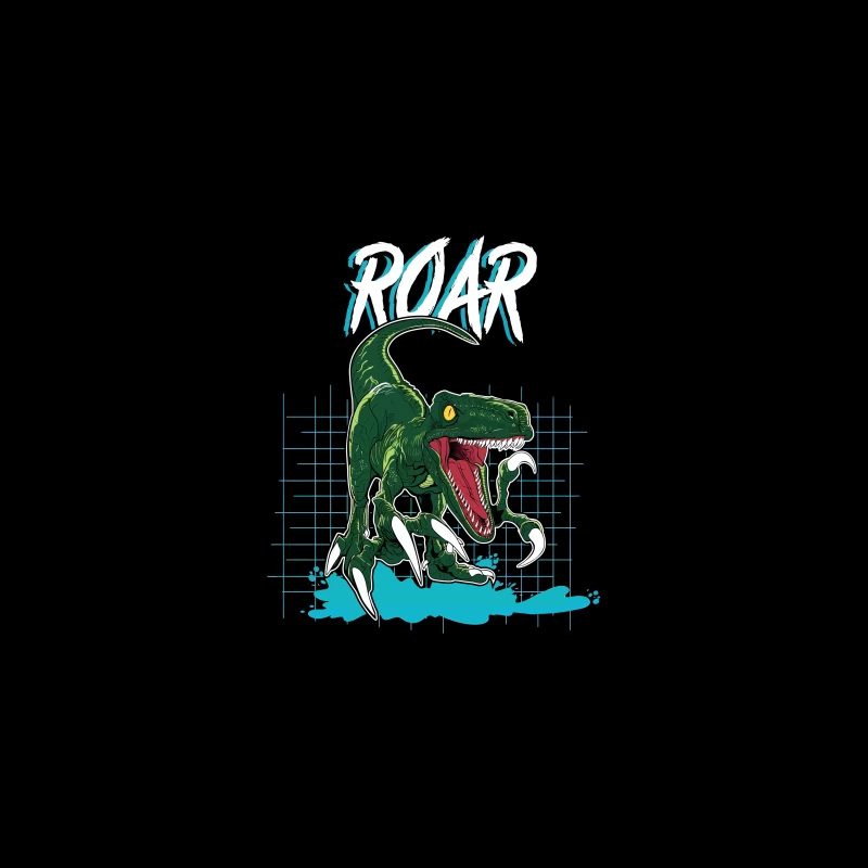 Velociraptor Roar: Neo-Retro Power Desk Mat