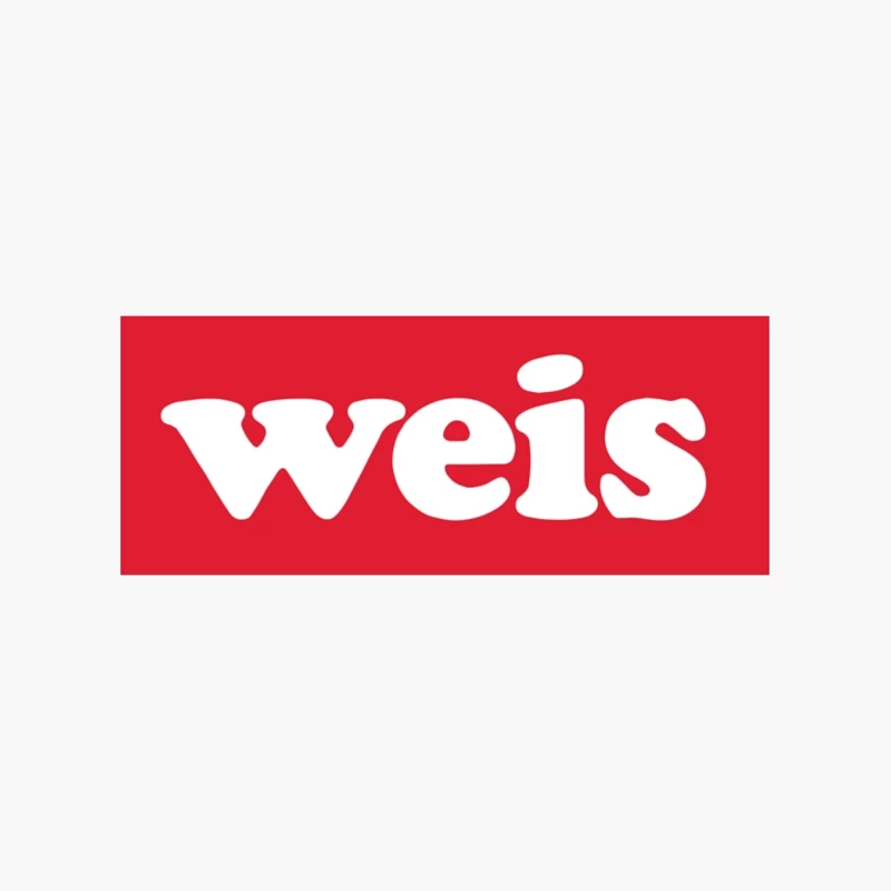 Weis Markets White Logo on Red Background Cotton Tote Bag