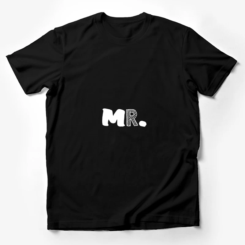 Texte stylisé 'Mr.' en blanc Homme T-Shirt