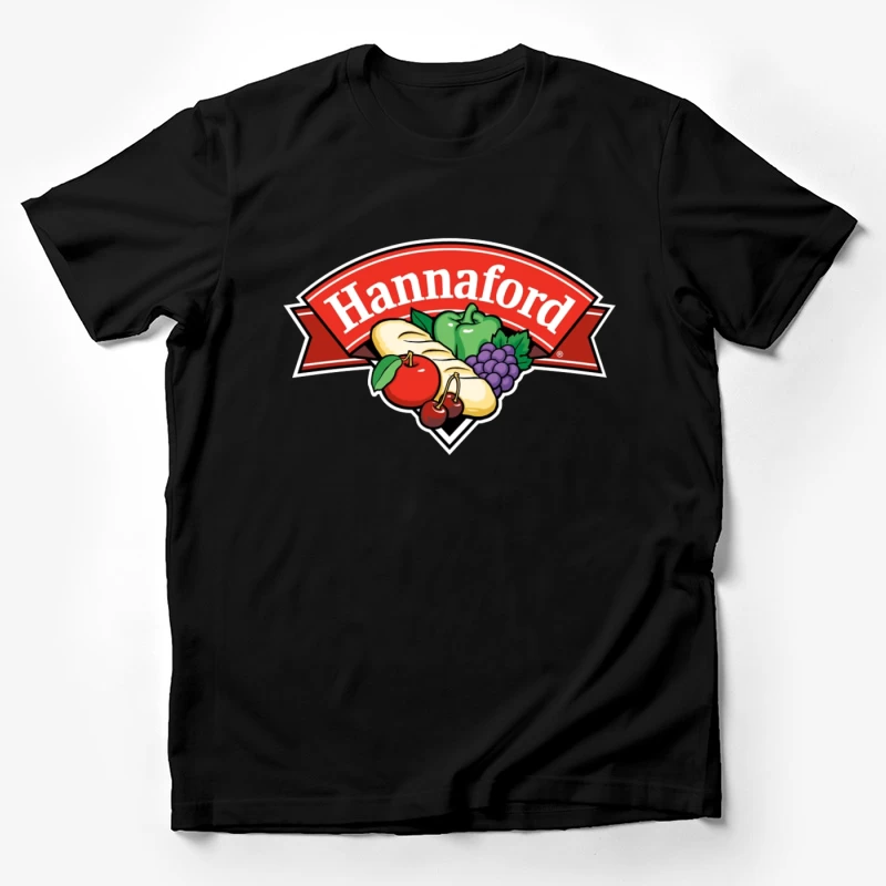 Hannaford Supermarket Logo with Fresh Produce Design Male T-Shirt