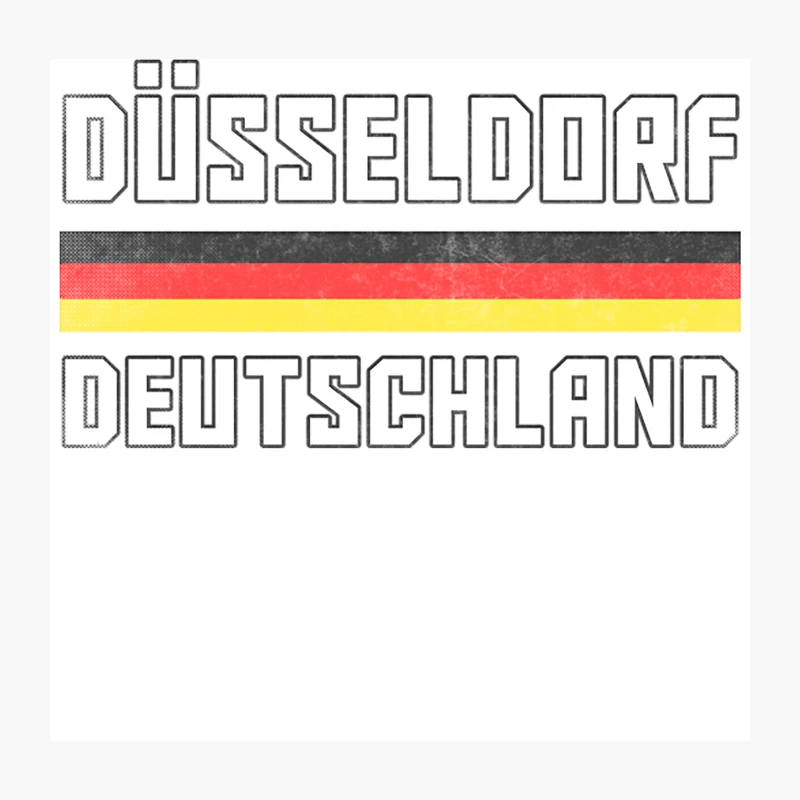 Dusseldorf  Germany Faded Style Region Design Throw Pillow