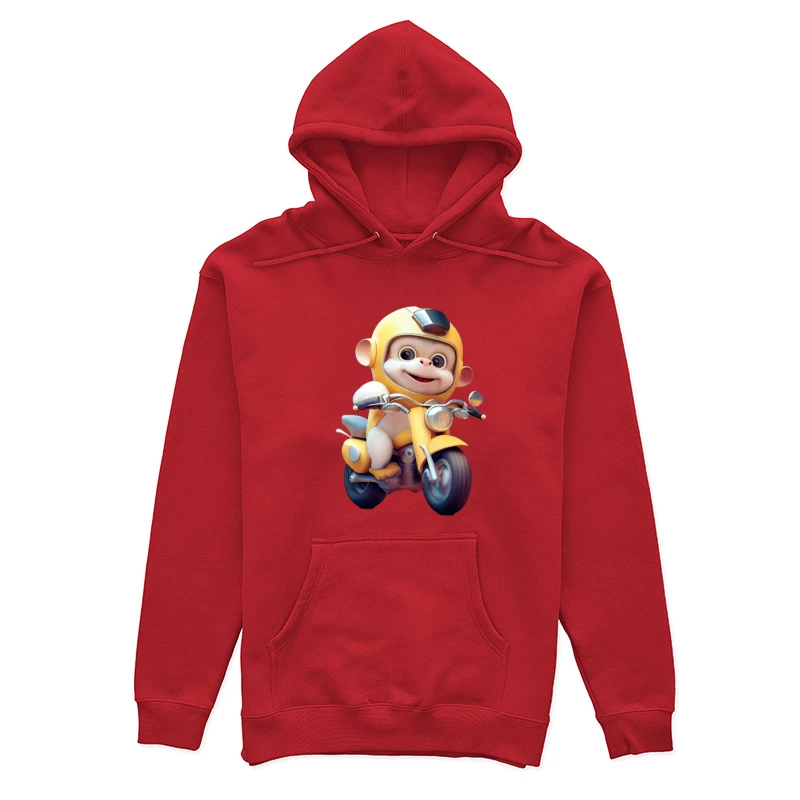 Fröhlicher Affe auf Motorrad Damen Pullover Hoodie