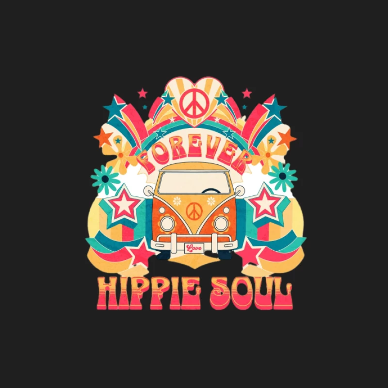 Bunter Hippie-Bus mit Frieden Herren Tanktops