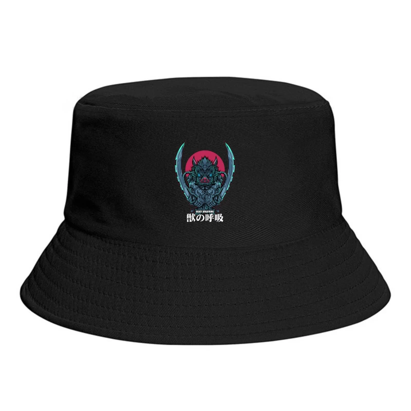 Beast Breathing Character Illustration Bucket Hat