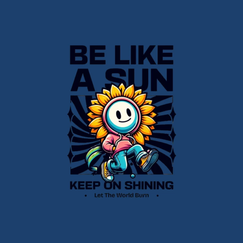 Soyez comme un soleil – personnage de dessin animé inspirant Homme Sweat à capuche