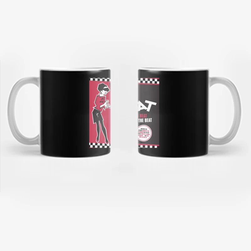 "Hard to Beat: Best of The Beat" Ska Music Album Cover with Red and Black Design Coffee Mug