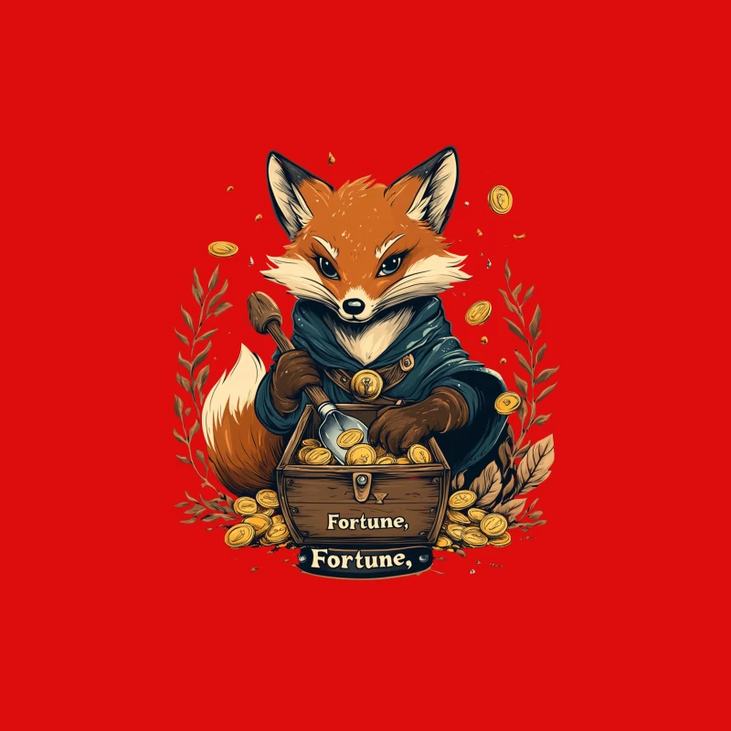Fortune-Seeking Fox: A Whimsical Treasure Tale Male Tank Top