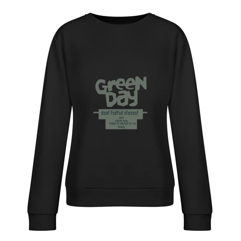 Design del testo di Green Day Felpa pullover Donna