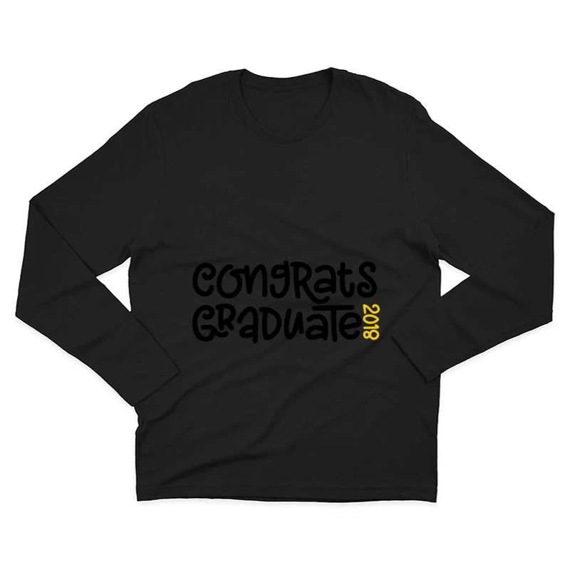 Félicitations Diplômé 2018 Homme Manches Longues T-Shirt