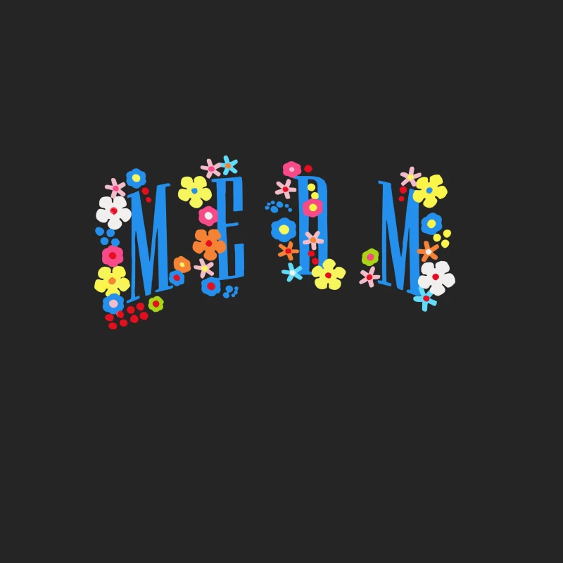 Blumiges typografisches Design mit dem Wort Damen Pullover Sweatshirt