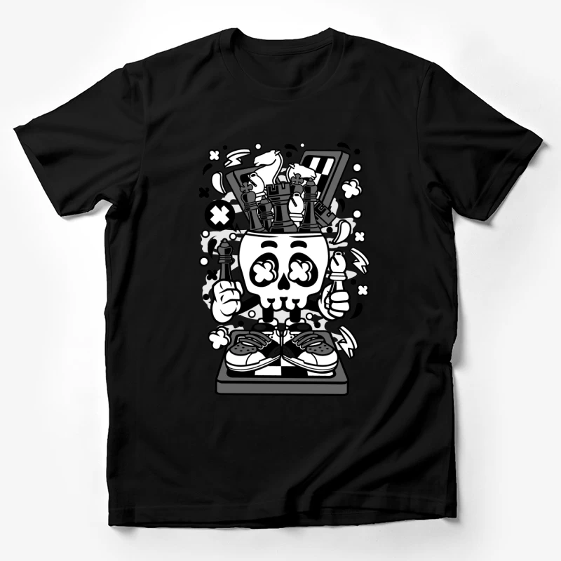 Crâne de jeu d'échecs créatif Homme T-Shirt