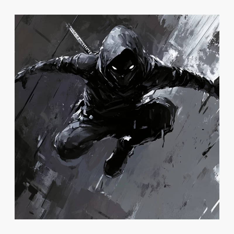Stealthy Ninja Assassin Leaps Through Urban Shadows Pin