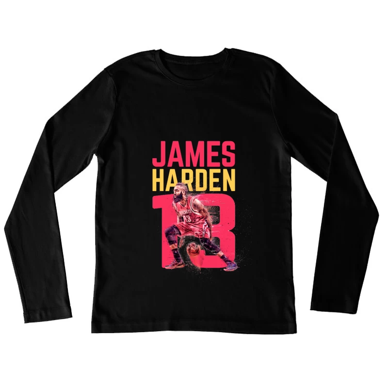 Basketballspieler James Harden Portrait Damen Langarm T-Shirt