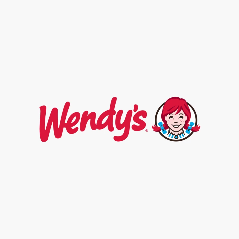 Wendy's Restaurant Chain Logo with Red Text and Iconic Mascot Cotton Tote Bag