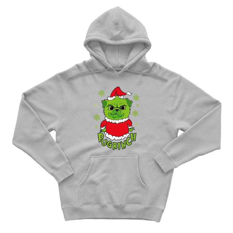 Pugrinch: Grumpy Holiday Cheer Male Pullover Hoodie