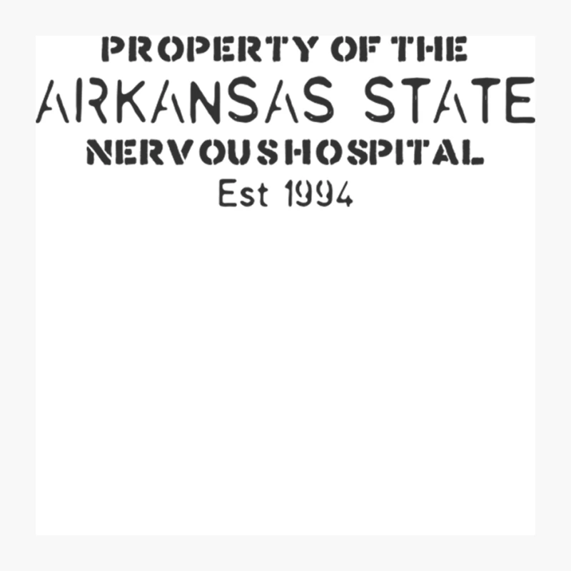 Arkansas State Nervous Hospital Property Label Pin