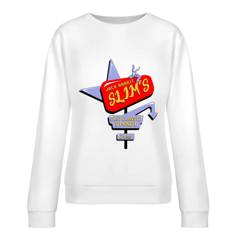 Jack Rabbit Slims Diner 1 Female Pullover Sweatshirt