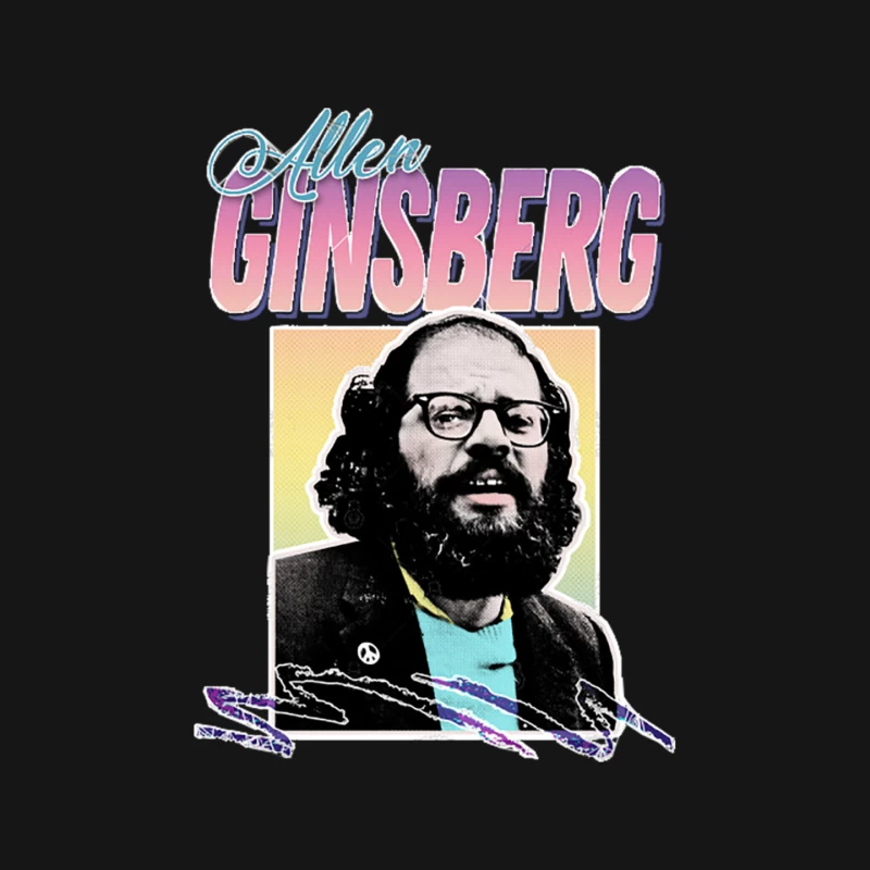 Allen Ginsberg 80s Style Aesthetic Tribute Design Mouse Pad
