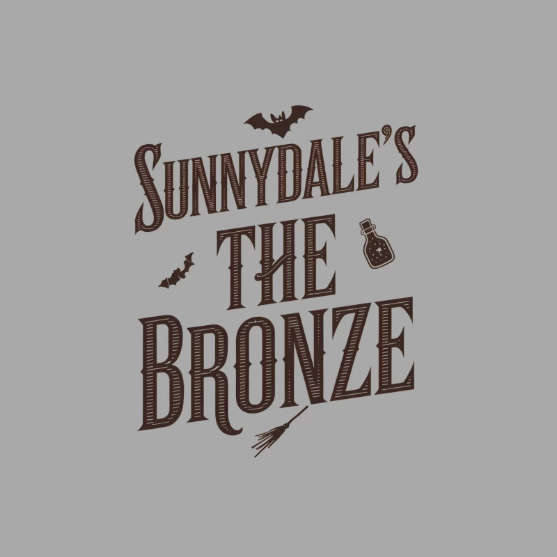 Sunnydale's The Bronze: Vintage-Style Supernatural Typography Female Pullover Hoodie