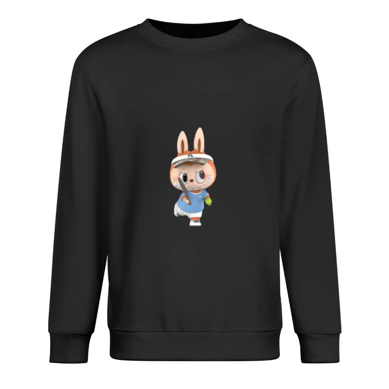 Niedliches Häschen im Tennisoutfit Herren Pullover Sweatshirt