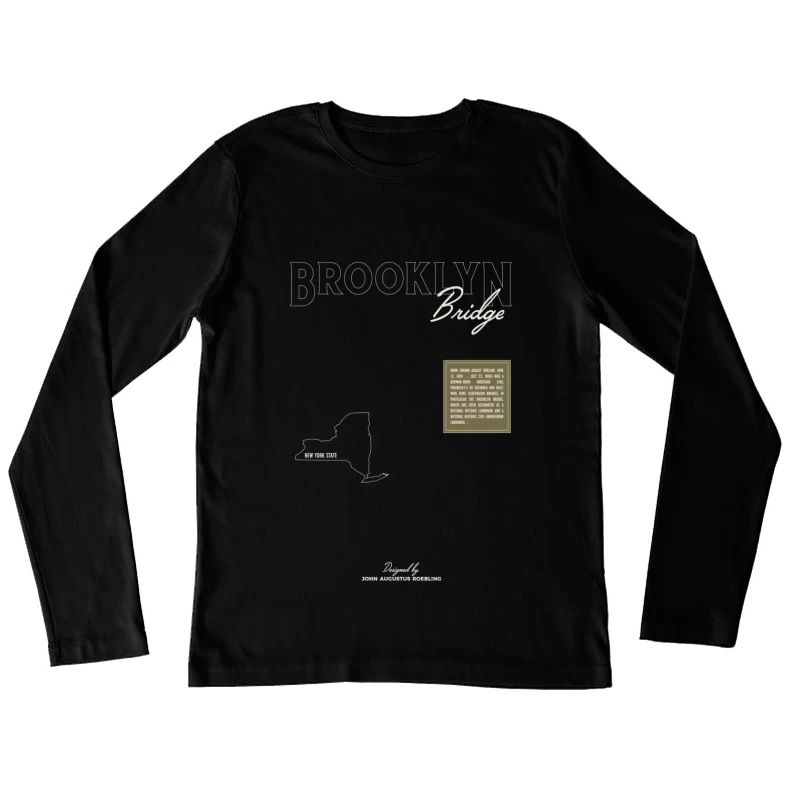 Brooklyn Bridge Architekturdesign Damen Langarm T-Shirt