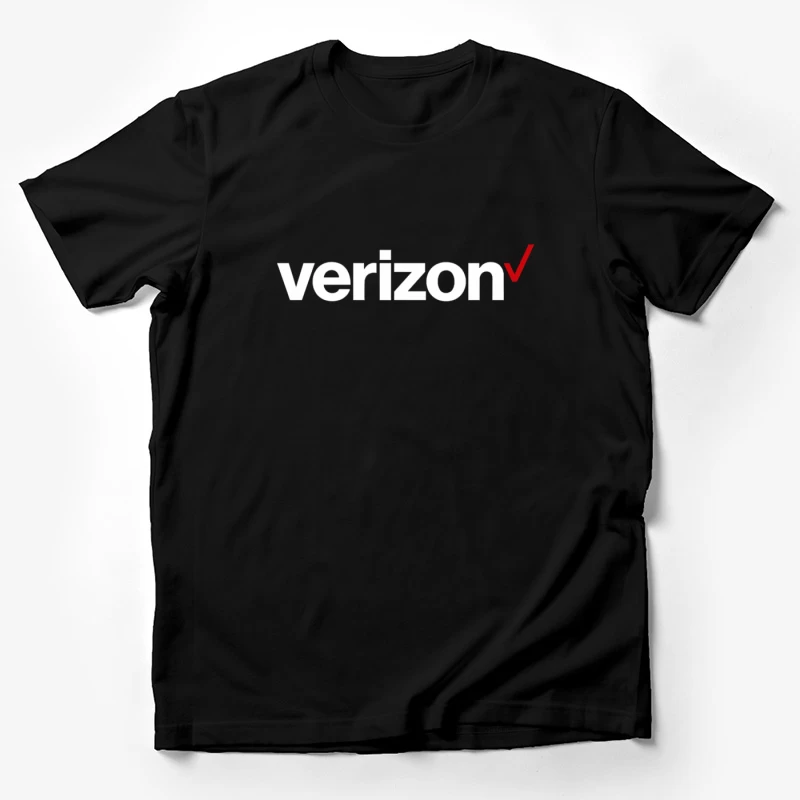 Verizon Corporate Logo with Red Checkmark Male T-Shirt