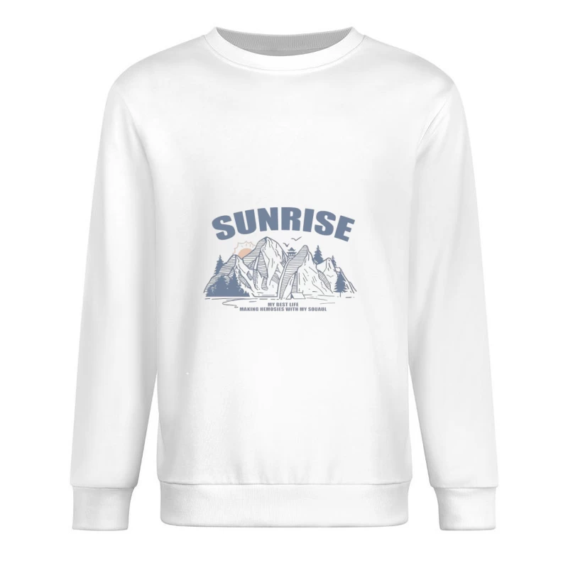 Berglandschaft bei Sonnenaufgang Herren Pullover Sweatshirt