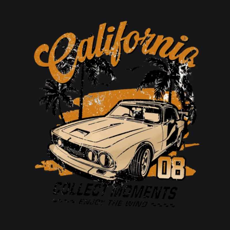 Kalifornien Vintage Auto und Palmen Damen Pullover Hoodie
