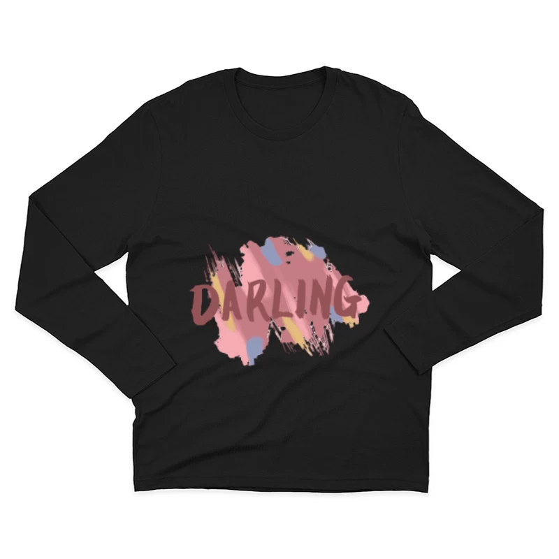 Darling Aquarell Design Herren Langarm T-Shirt
