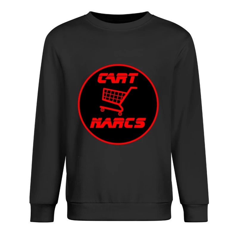 Cart Nares E-Commerce Shopping Logo Design Male Pullover Sweatshirt