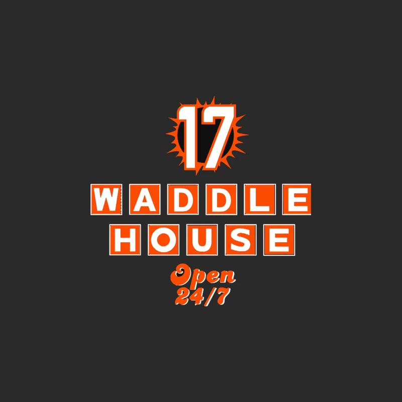 Waddle House 24/7 Restaurant Logo Design Baseball Cap