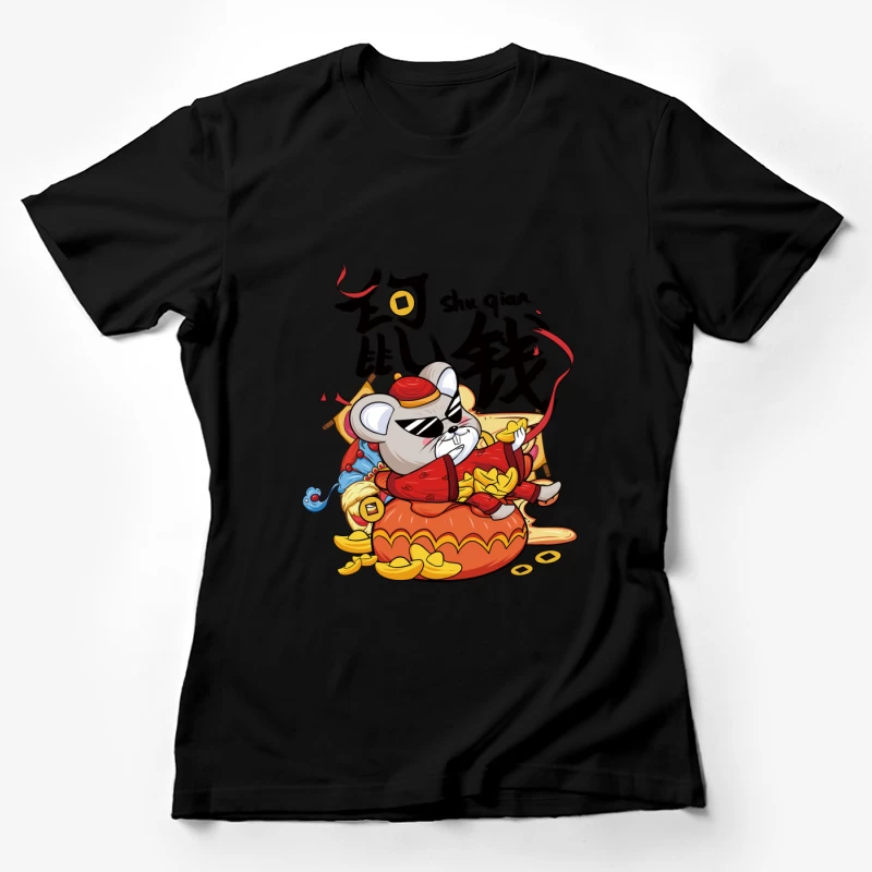 Reicher Hamster mit Goldmünzen Damen T-Shirt