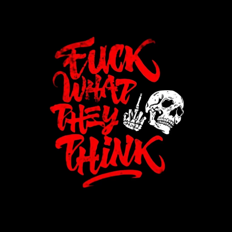 Rebellious Skull Graffiti Art Tapestry