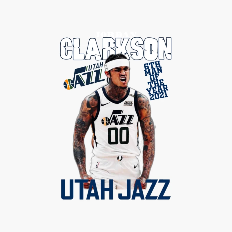 Jordan Clarkson of the Utah Jazz Cotton Tote Bag