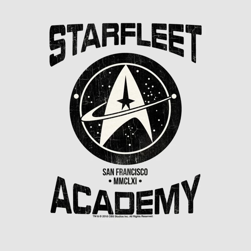 Vintage Starfleet Academy Emblem from Star Trek Universe Female Pullover Hoodie