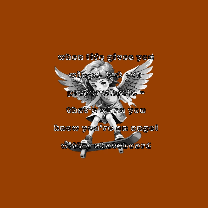 Angel on a Skateboard Travel Mug