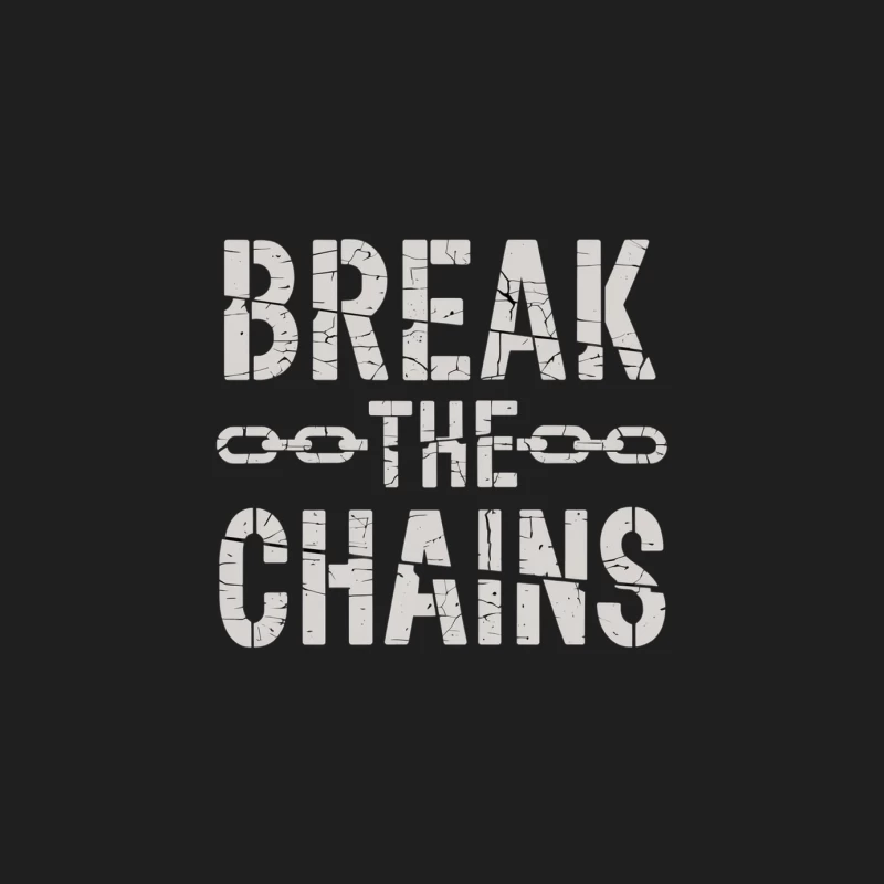 Break The Chains Typography with Cracked Effect Male Tank Top