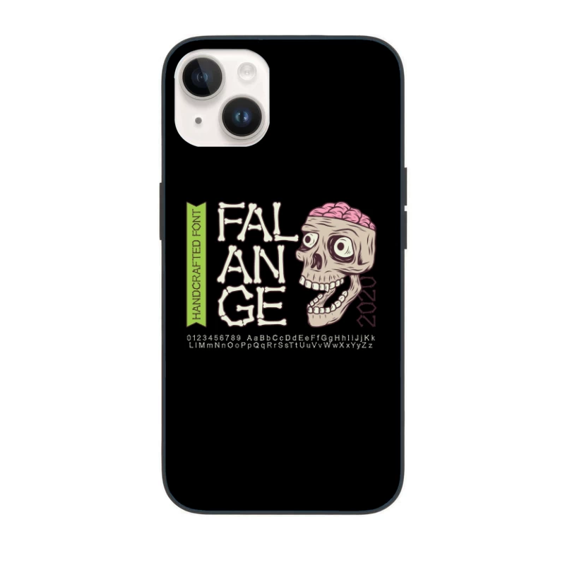 Handcrafted Skull Font Design iPhone Case