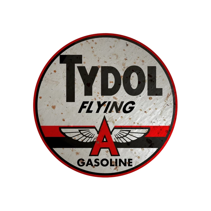 Vintage Tydol Flying A Gasoline Station Logo Sign Tapestry