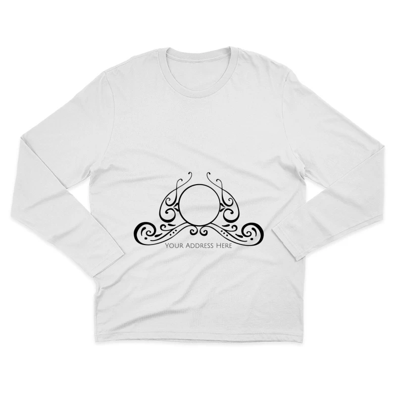 Logo simple avec adresse personnalisée Homme Manches Longues T-Shirt