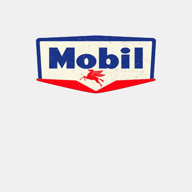 Vintage Mobil Oil Company Logo with Red Pegasus Male Tank Top